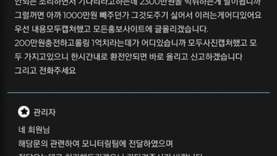 스카이팀 먹튀사이트 확정 (피해금액 2357만원)